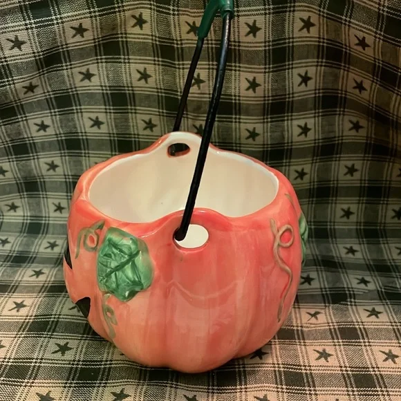 Vintage K's Collection Ceramic Jack O Lantern Pumpkin Halloween/Fall Decor - Picture 7 of 8